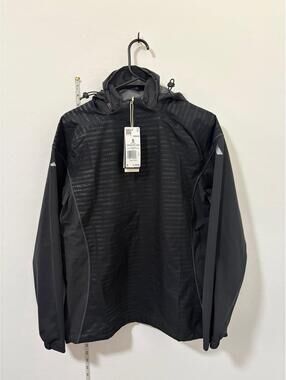 New $120 Adidas Quarter zip Light weight Waterproof Rain Jacket - Womens Small